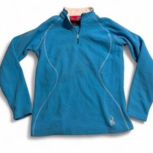 Spyder Teal Quarter-Zip Fleece